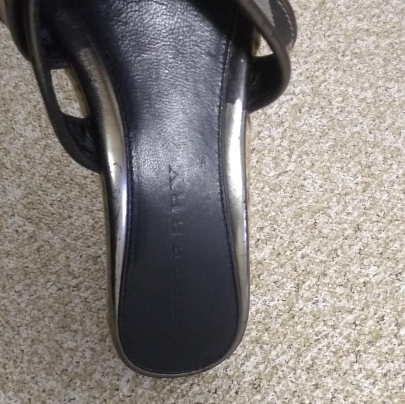 Burberry Novacheck Slide Wedge Sandals - Picture 3 of 7